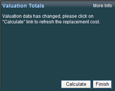 valuation total has changed